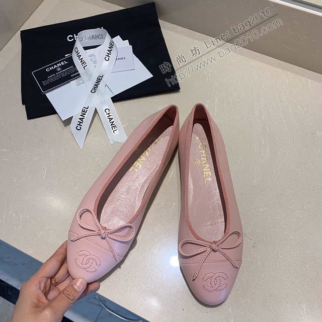 Chanel女鞋 香奈兒頂級芭蕾舞鞋 Chanel羊皮舒適平底鞋  naq1083